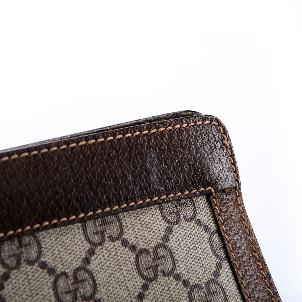 67.014.2125 FF Canvas Sherry Line Clutch Vintage Brown