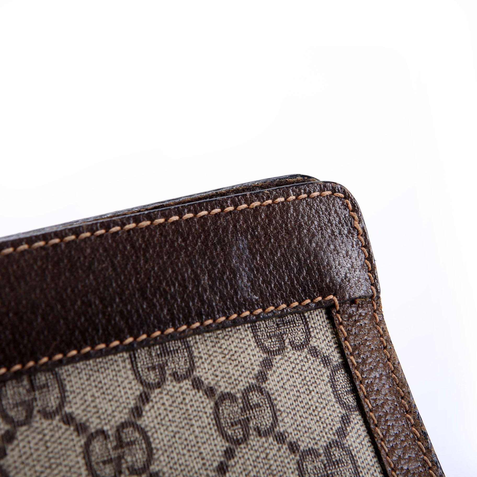 67.014.2125 FF Canvas Sherry Line Clutch Vintage Brown