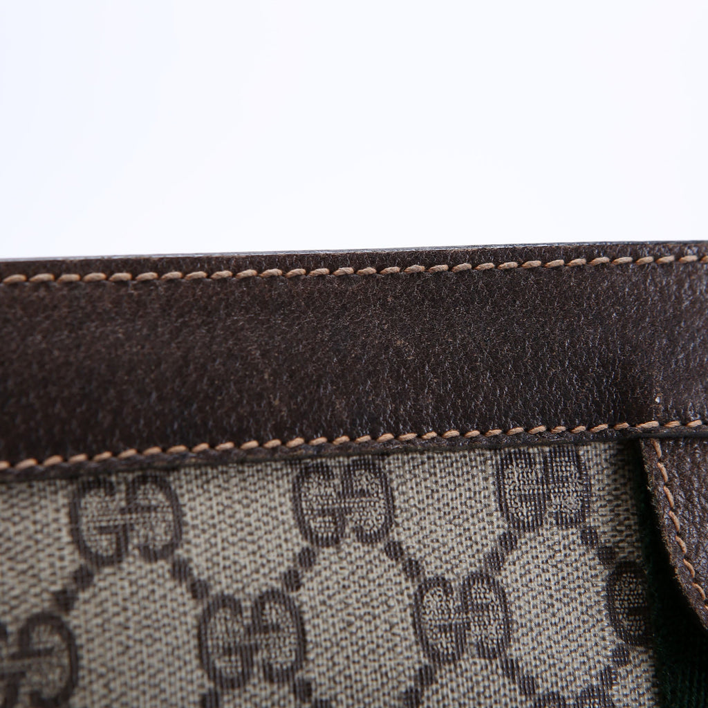 67.014.2125 FF Canvas Sherry Line Clutch Vintage Brown