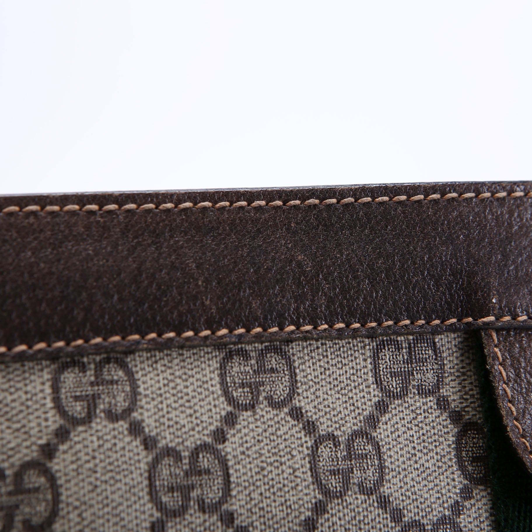 67.014.2125 FF Canvas Sherry Line Clutch Vintage Brown