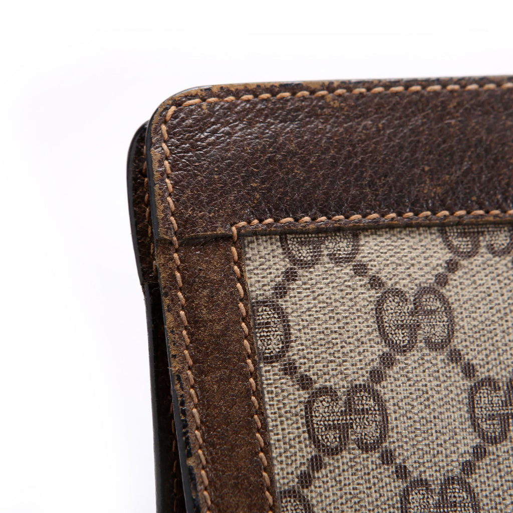 67.014.2125 FF Canvas Sherry Line Clutch Vintage Brown