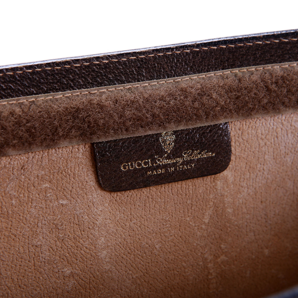 67.014.2125 FF Canvas Sherry Line Clutch Vintage Brown