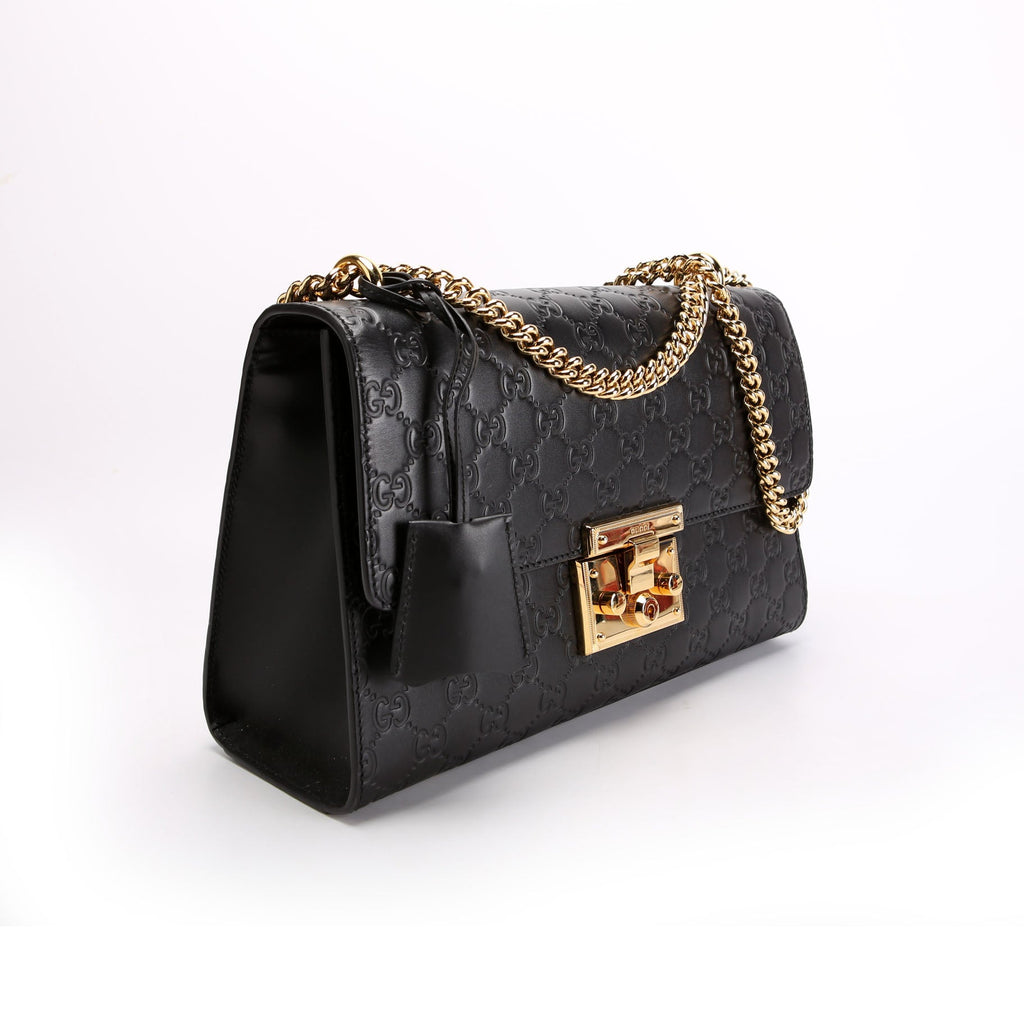 409486 Padlock Guccissima Medium Black