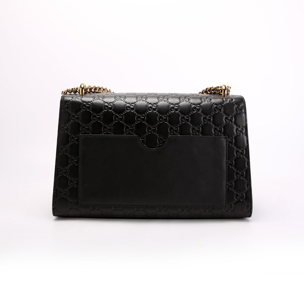 409486 Padlock Guccissima Medium Black