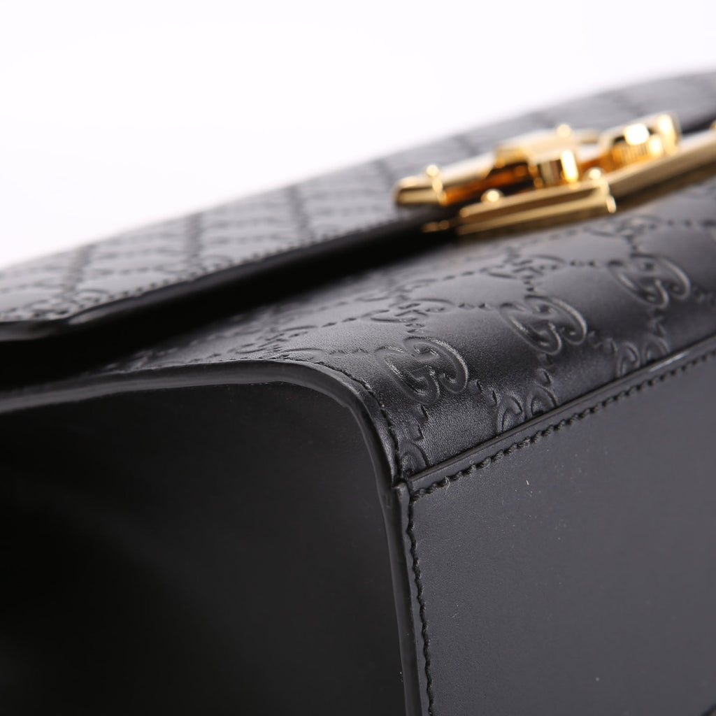 409486 Padlock Guccissima Medium Black