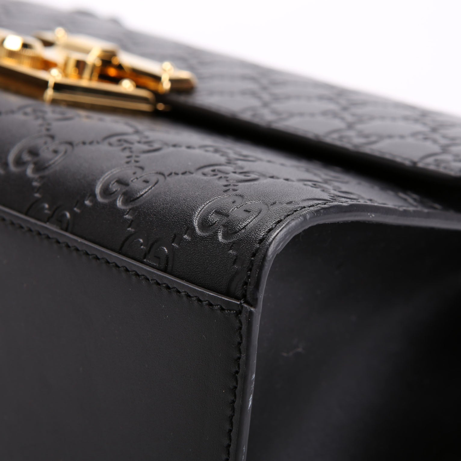409486 Padlock Guccissima Medium Black