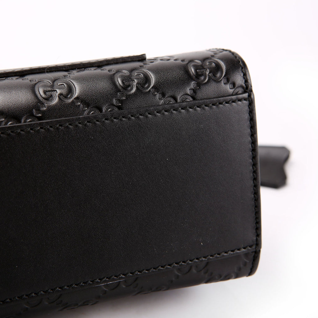 409486 Padlock Guccissima Medium Black