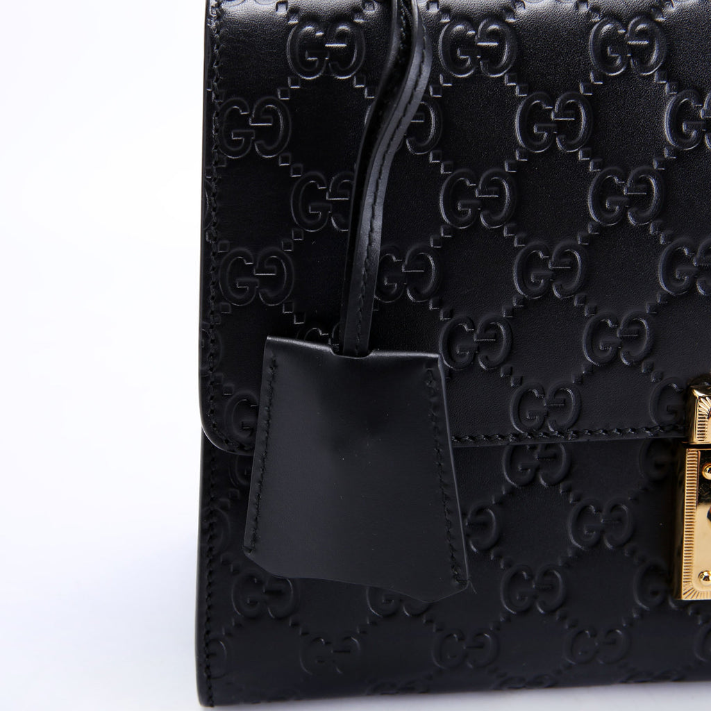 409486 Padlock Guccissima Medium Black