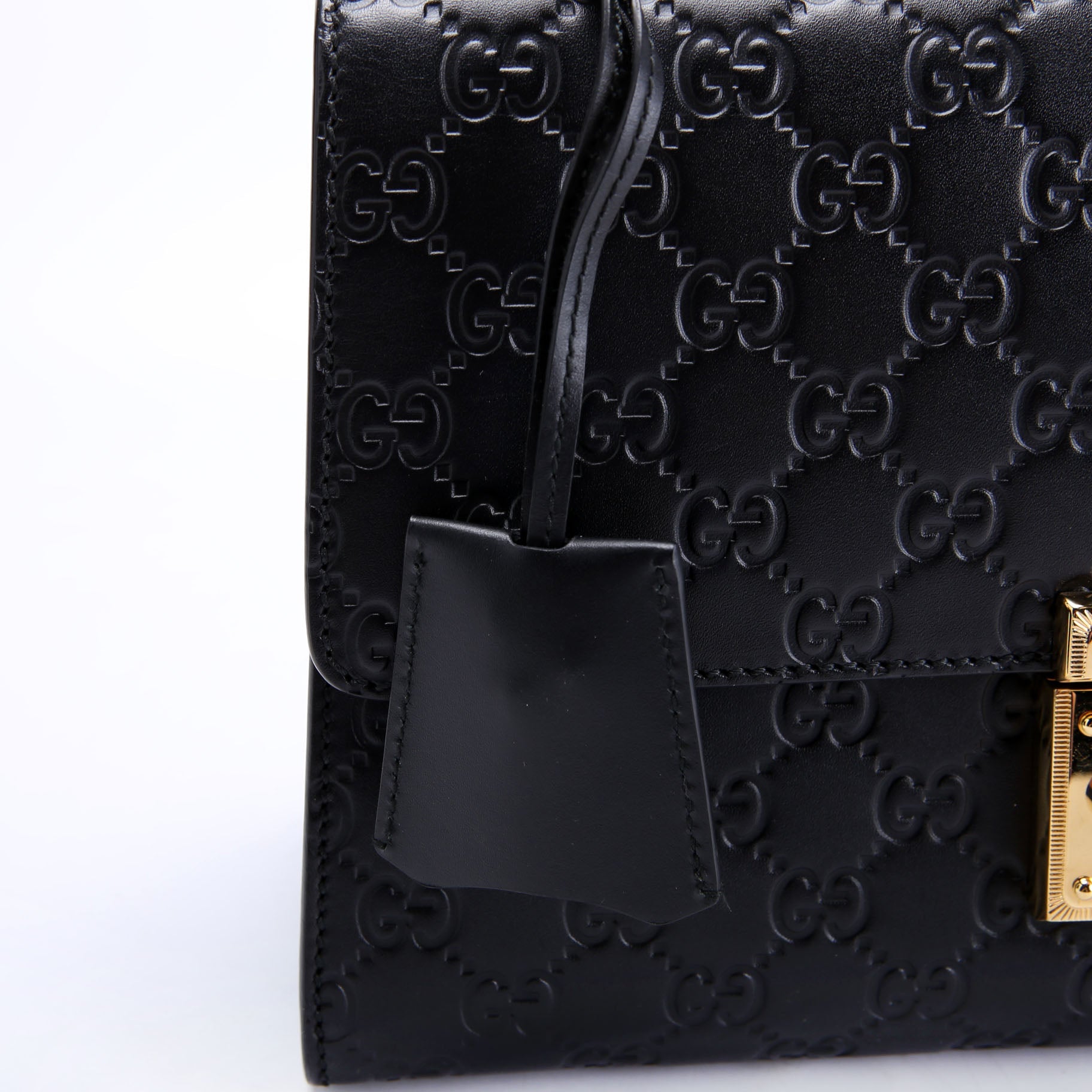 409486 Padlock Guccissima Medium Black