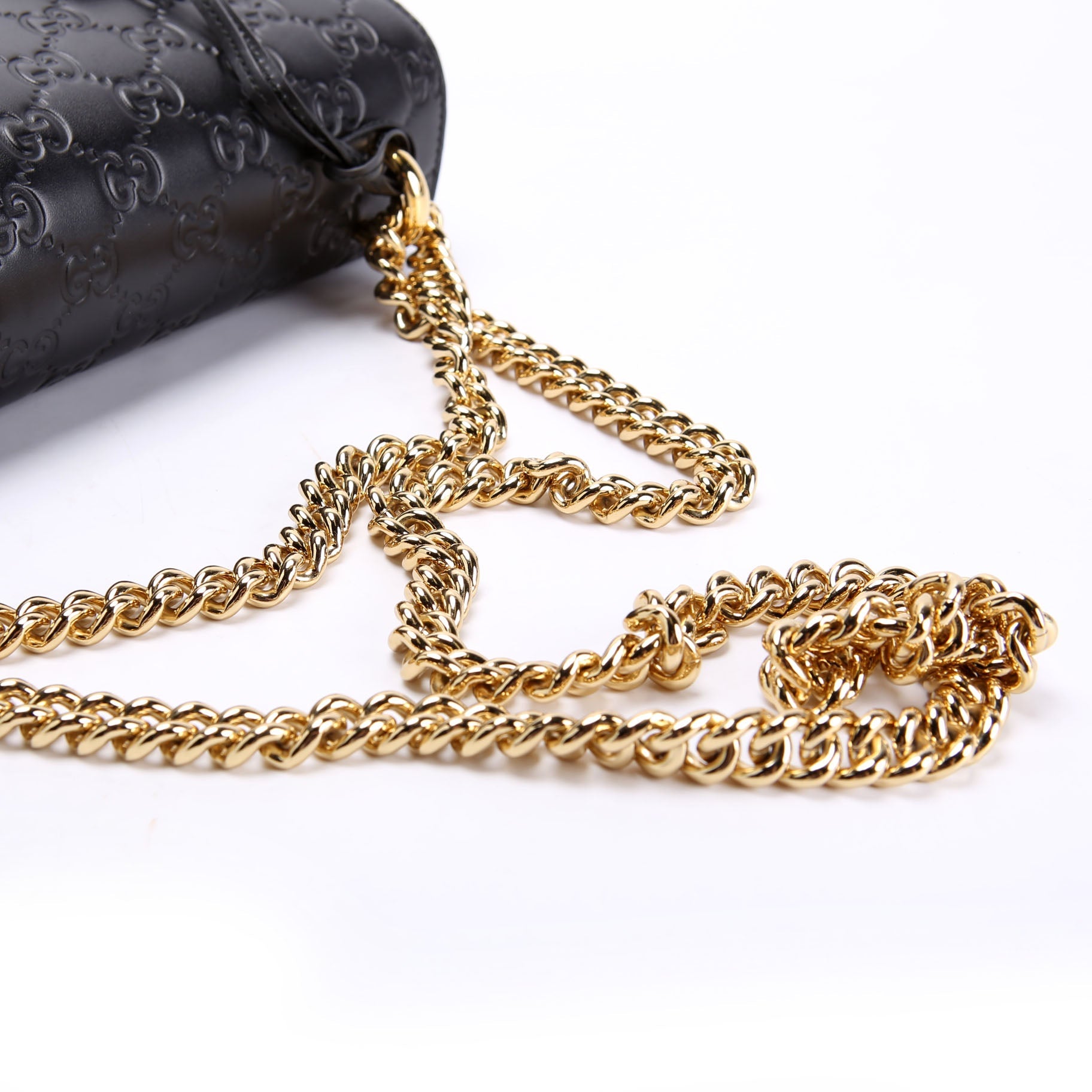 409486 Padlock Guccissima Medium Black