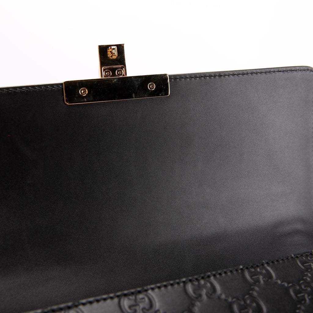 409486 Padlock Guccissima Medium Black