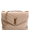 SAINT LAURENT LouLou Medium Quilted 574946 Tan