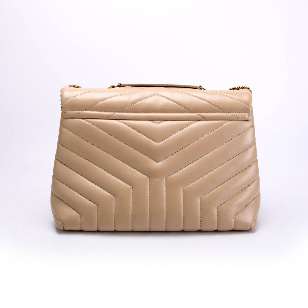 SAINT LAURENT LouLou Medium Quilted 574946 Tan