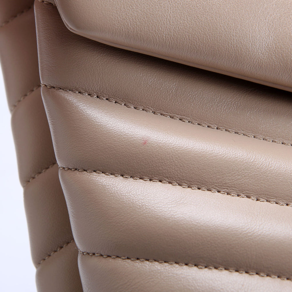 SAINT LAURENT LouLou Medium Quilted 574946 Tan