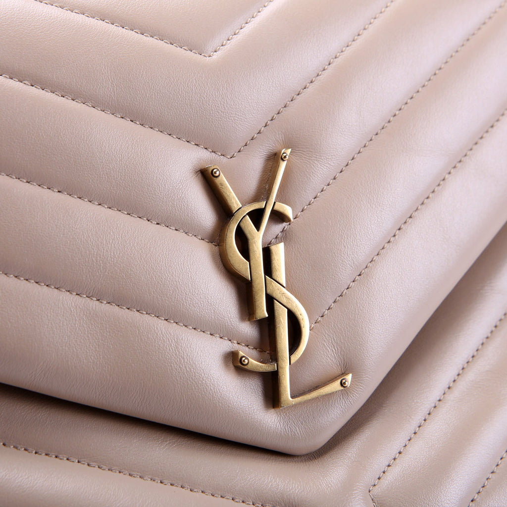 SAINT LAURENT LouLou Medium Quilted 574946 Tan