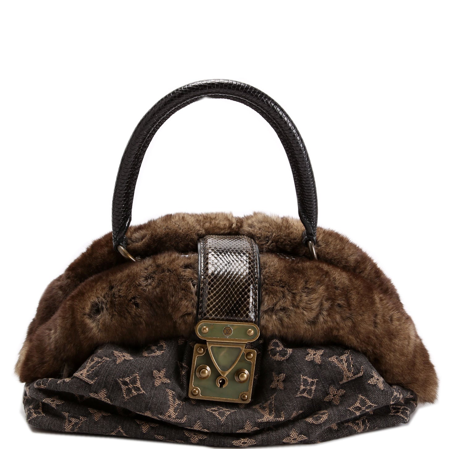 Demi Lune Denim Chinchilla Brown
