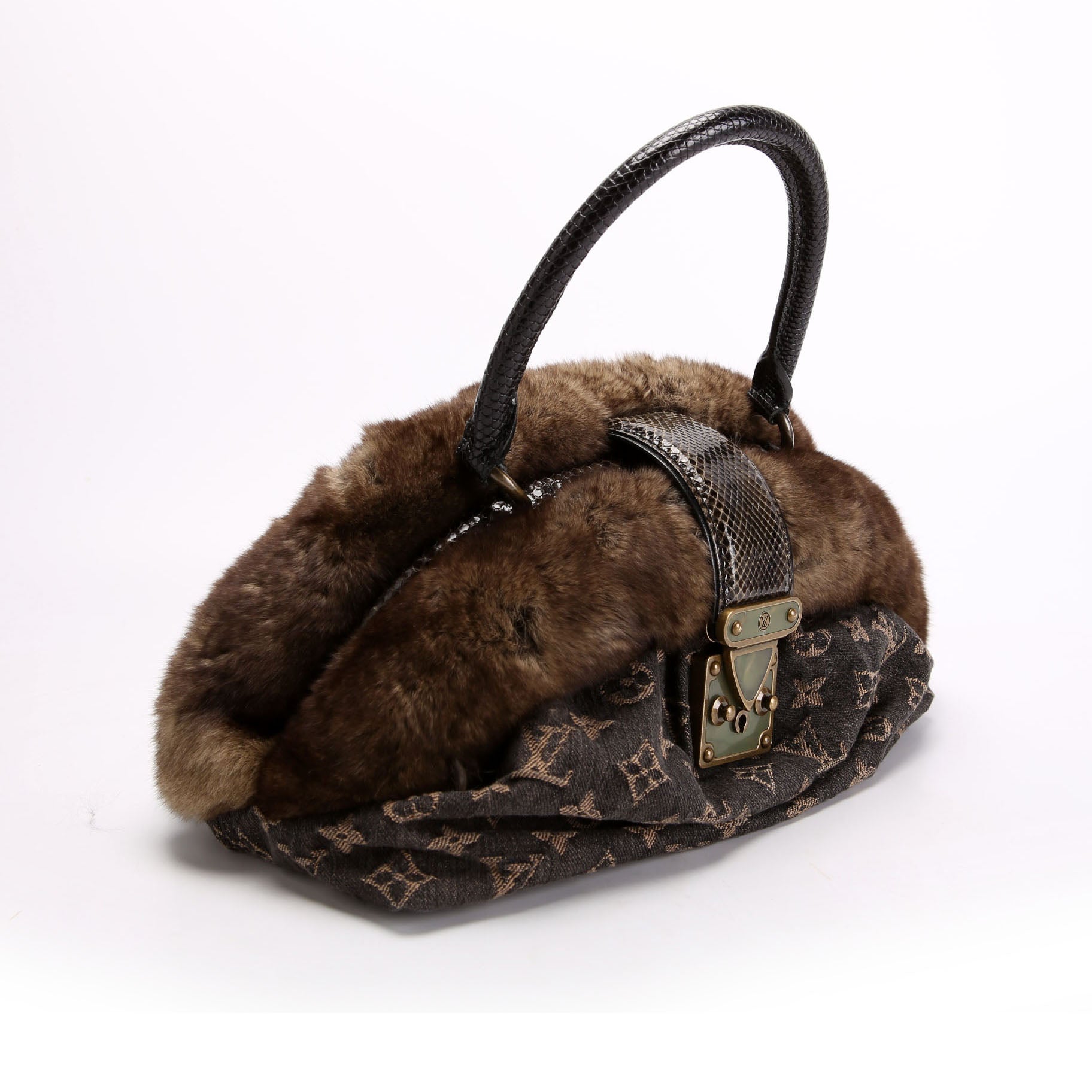 Demi Lune Denim Chinchilla Brown