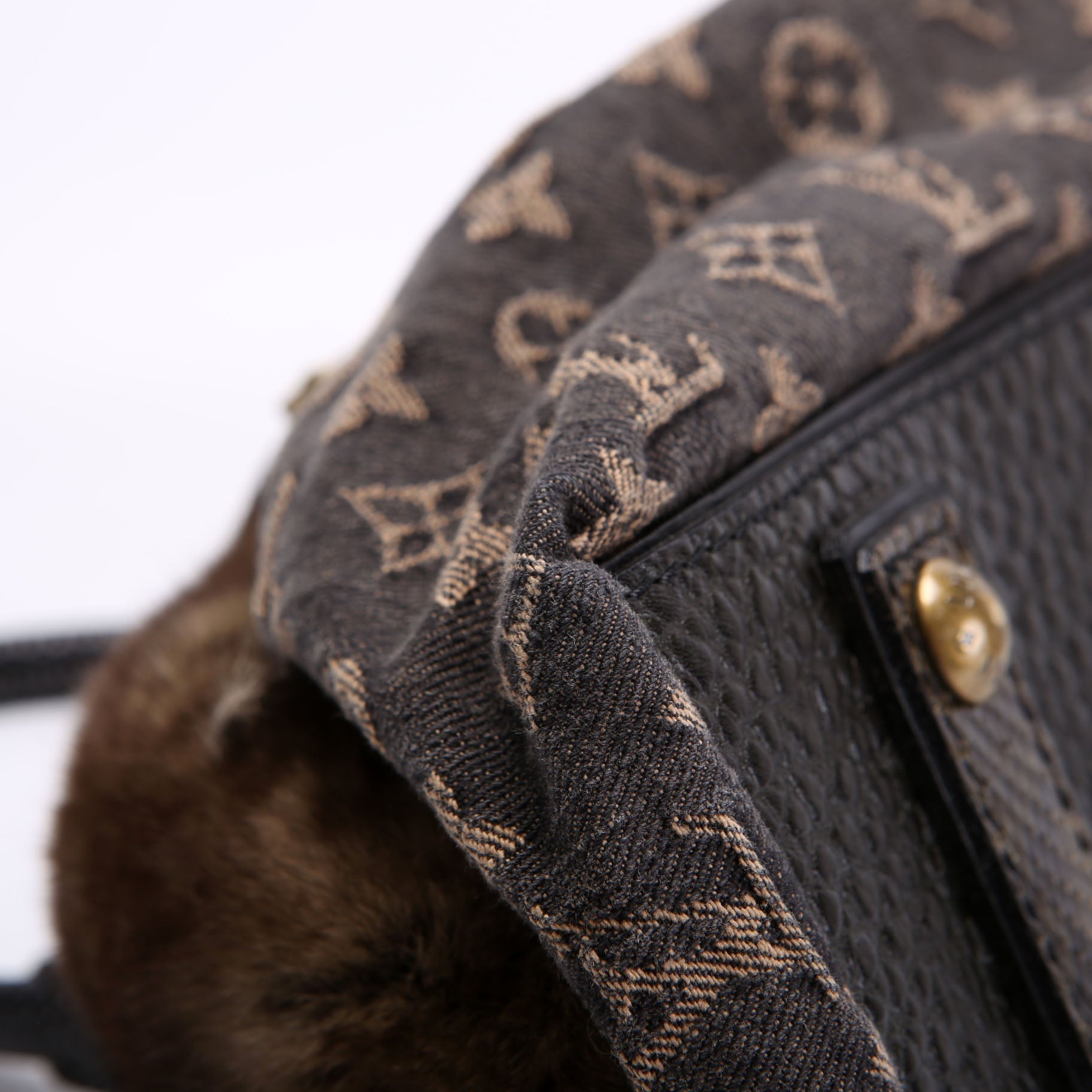 Demi Lune Denim Chinchilla Brown