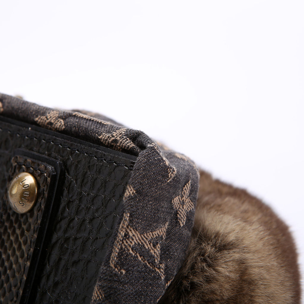 Demi Lune Denim Chinchilla Brown