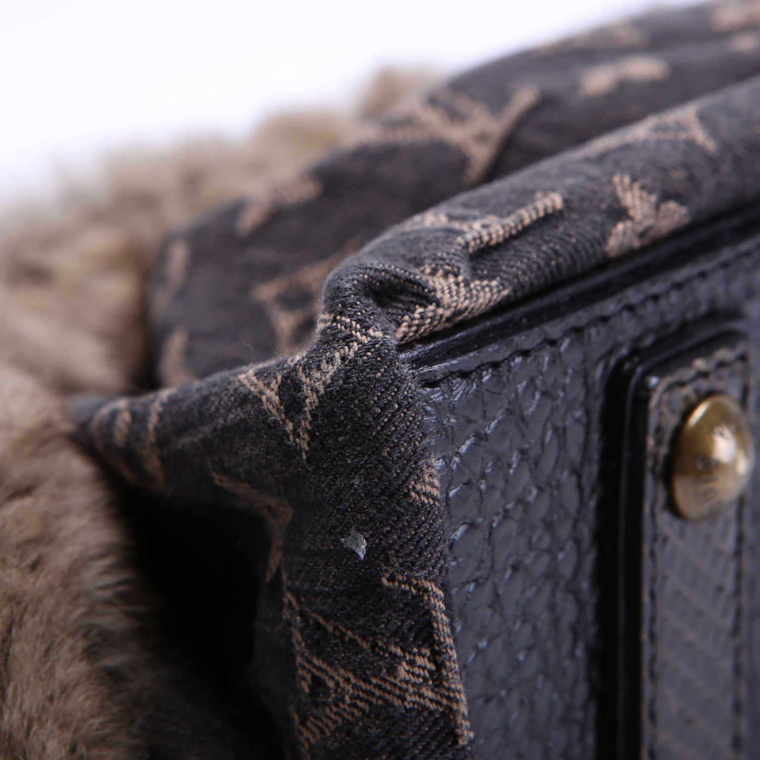 Demi Lune Denim Chinchilla Brown