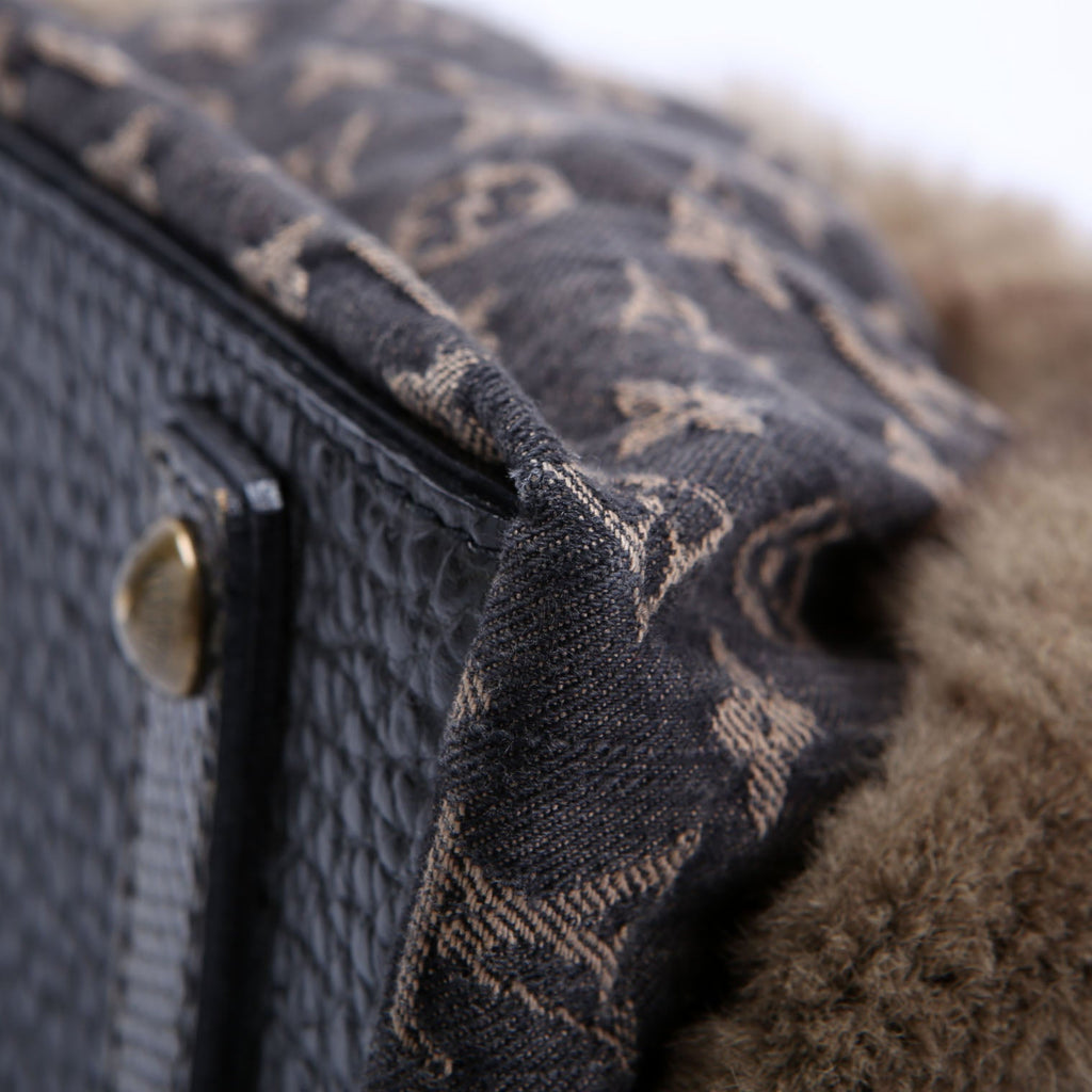 Demi Lune Denim Chinchilla Brown