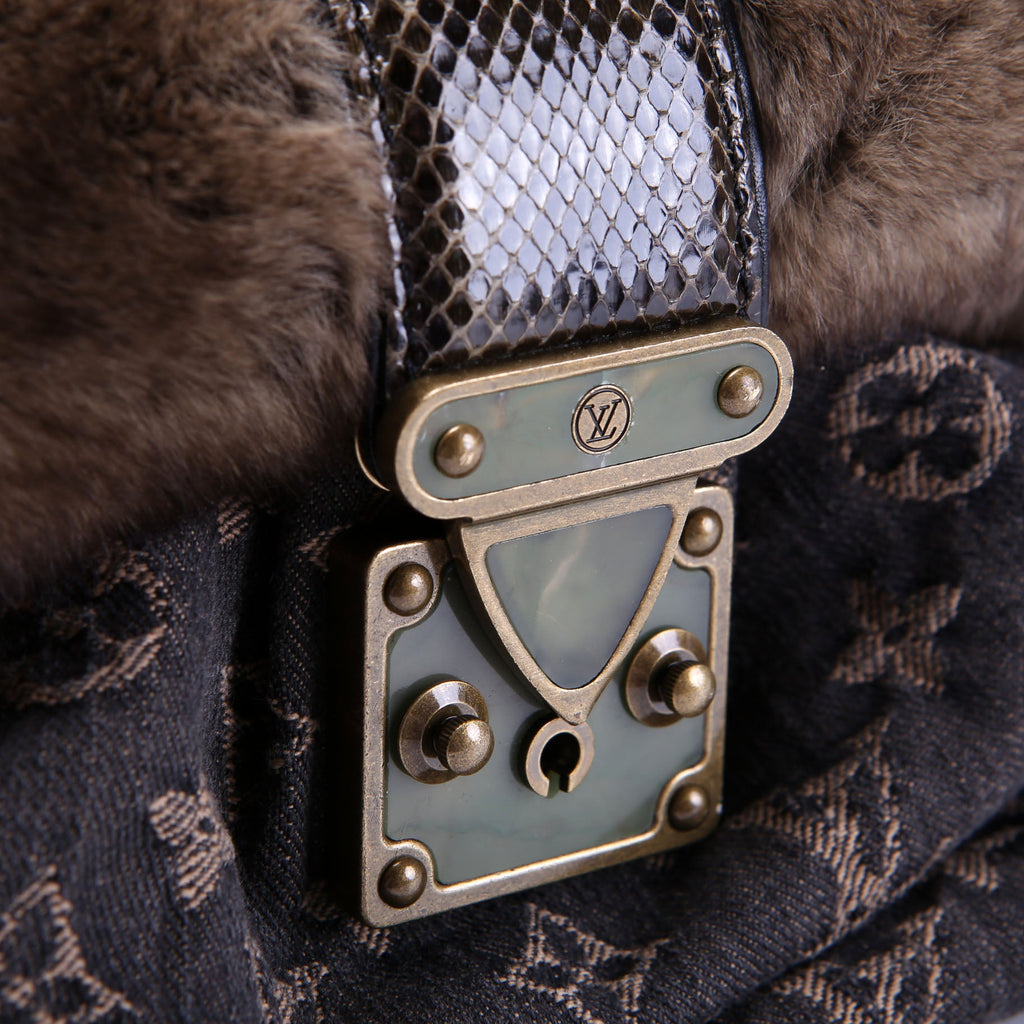 Demi Lune Denim Chinchilla Brown