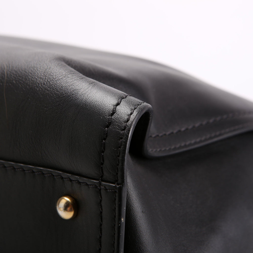 Deauville Embossed Calfskin Medium 31M Black