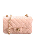 Classic Flap Mini Rectangle Lambskin 27M Tan