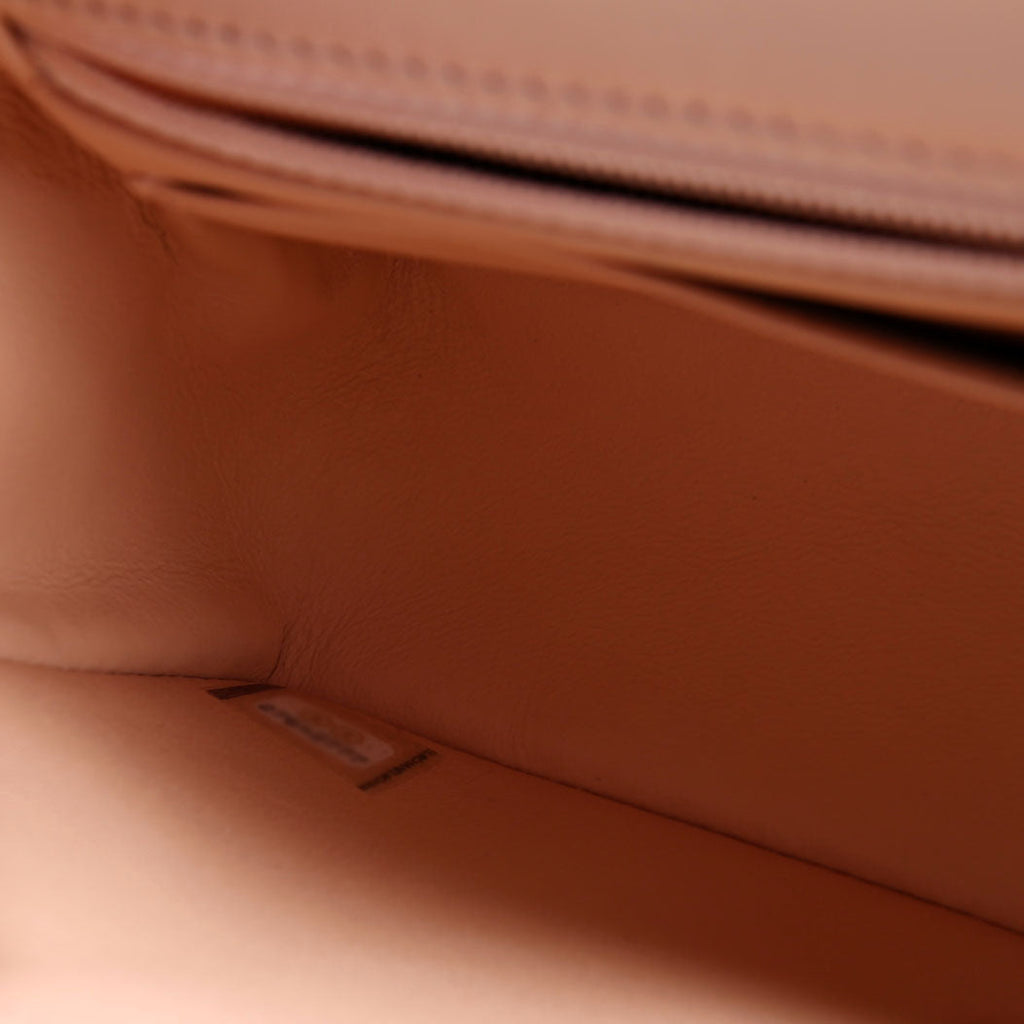 Classic Flap Mini Rectangle Lambskin 27M Tan