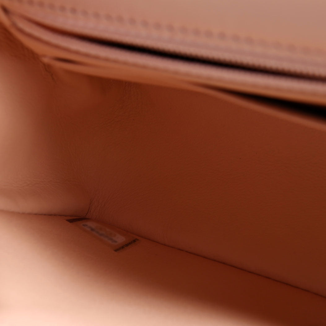 Classic Flap Mini Rectangle Lambskin 27M Tan