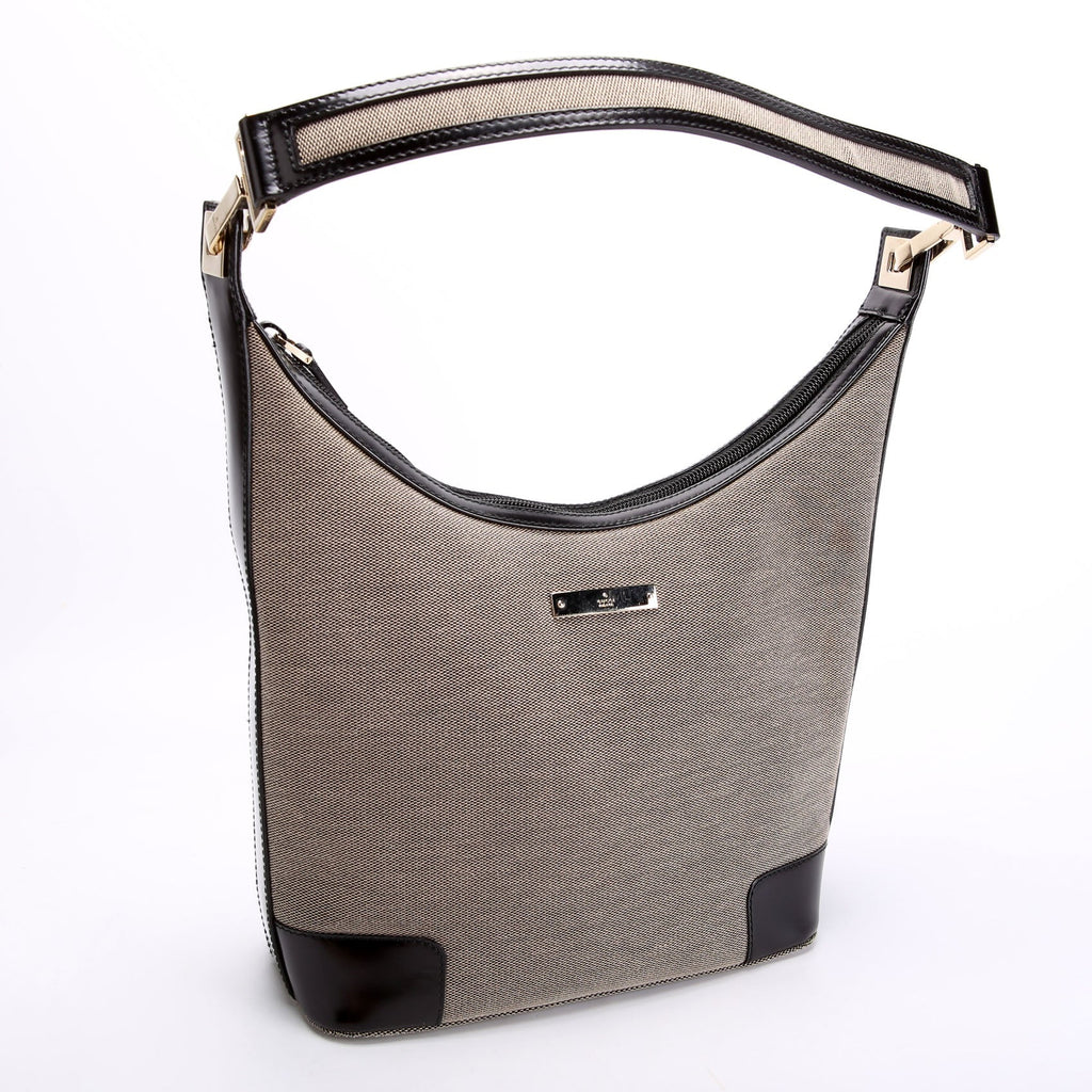 001-4204 Shoulder Bag Canvas Black/Brown