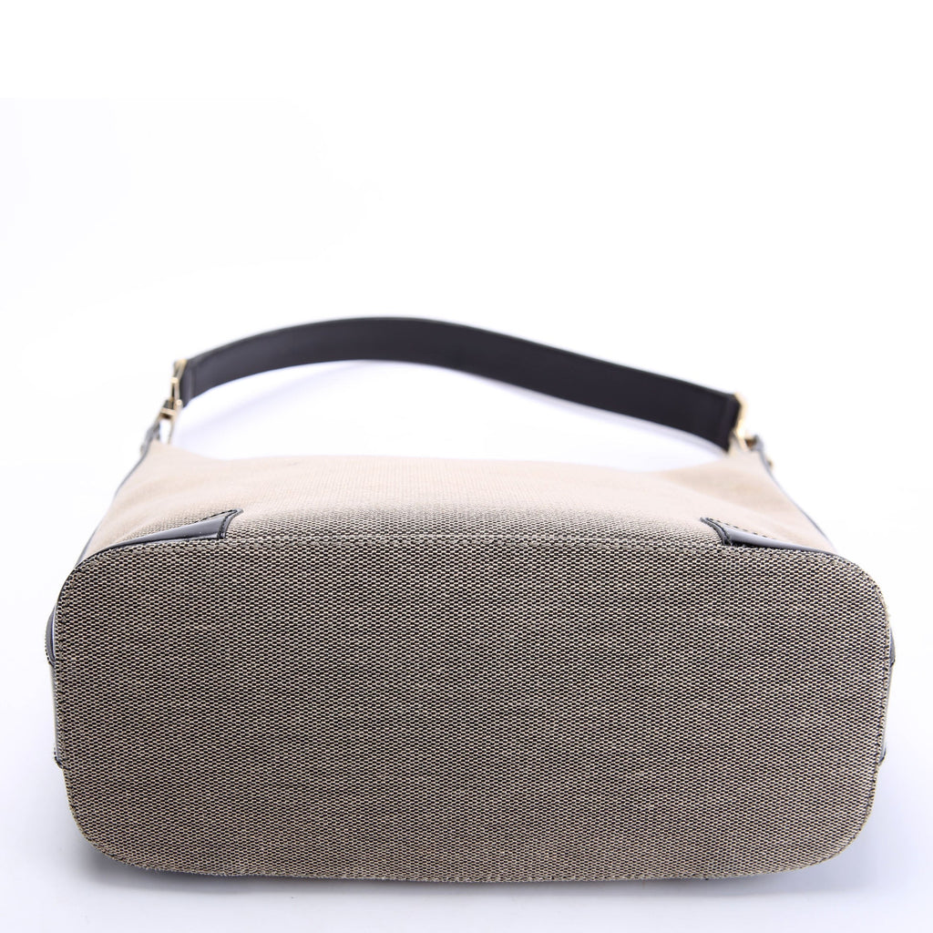 001-4204 Shoulder Bag Canvas Black/Brown