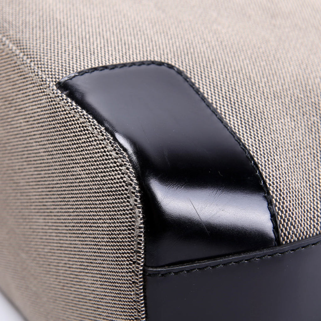 001-4204 Shoulder Bag Canvas Black/Brown