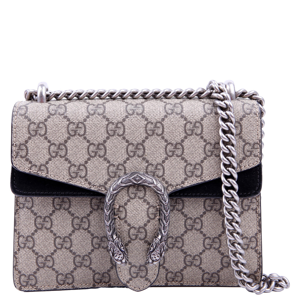 Gucci 421970 Dionysus GG Shoulder Mini Tan/Black