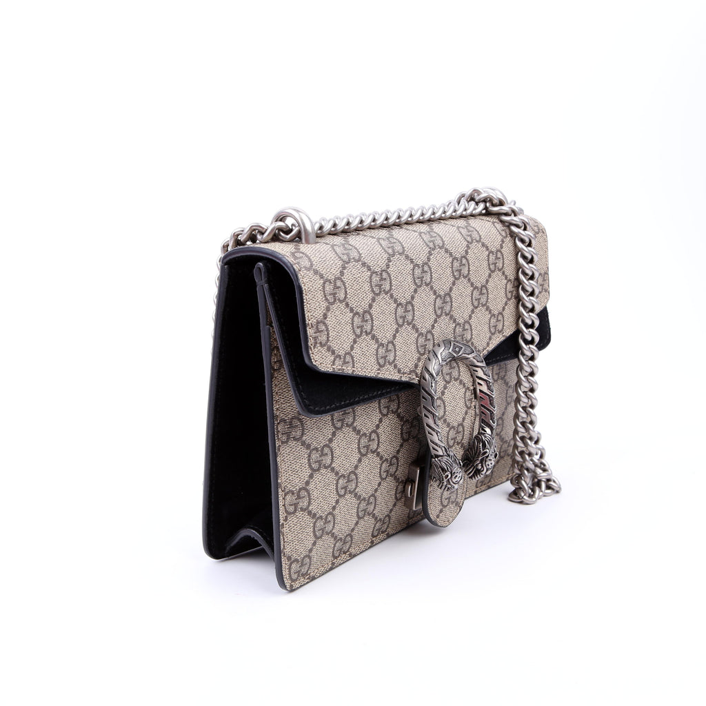 Gucci 421970 Dionysus GG Shoulder Mini Tan/Black