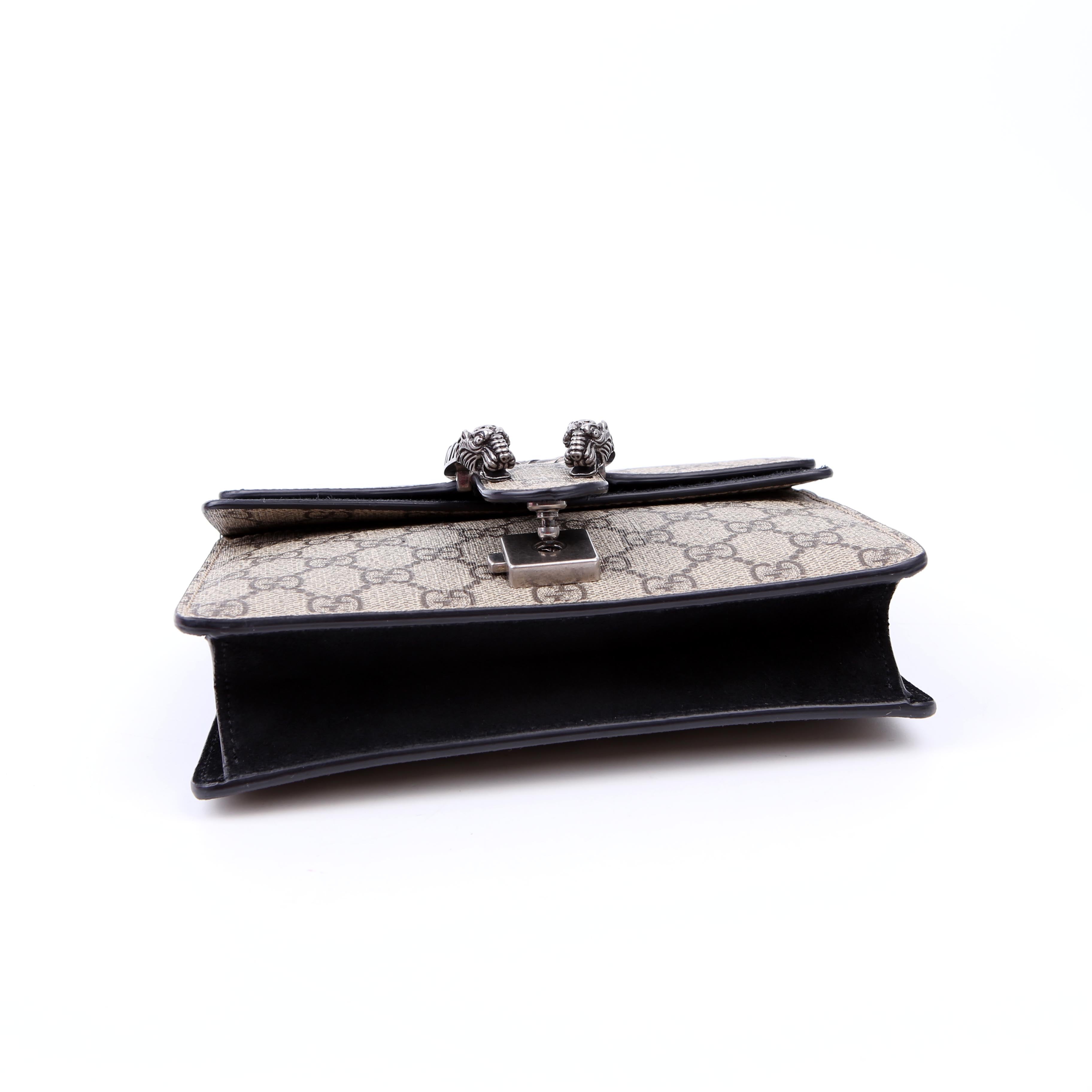 Gucci 421970 Dionysus GG Shoulder Mini Tan/Black