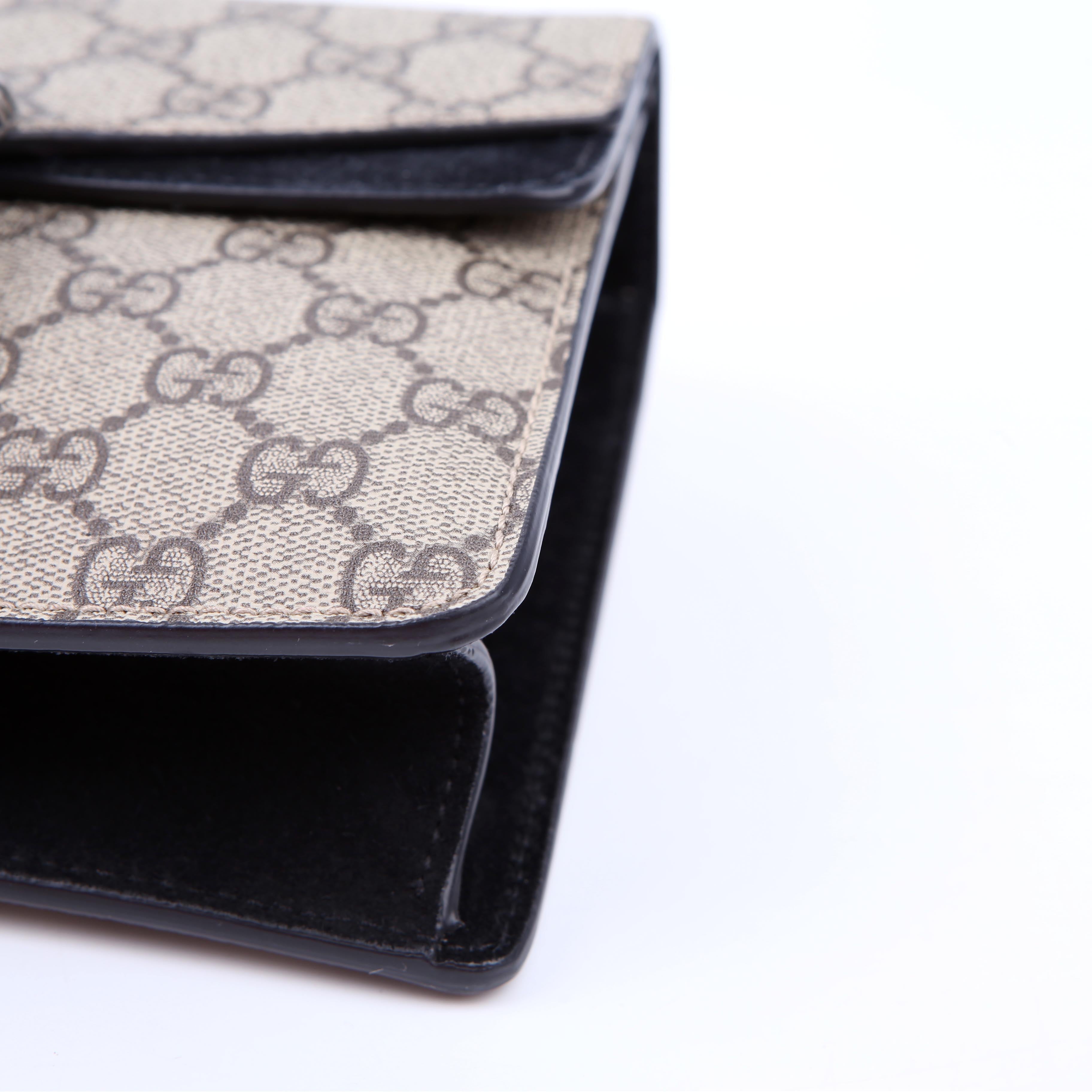 Gucci 421970 Dionysus GG Shoulder Mini Tan/Black