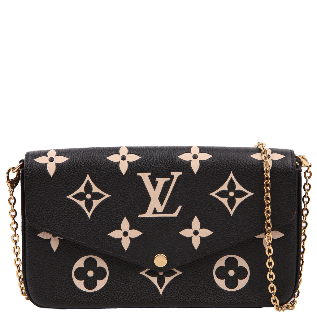 Pochette Felicie Bicolor Empreinte Black