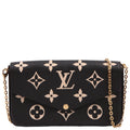 Pochette Felicie Bicolor Empreinte Black