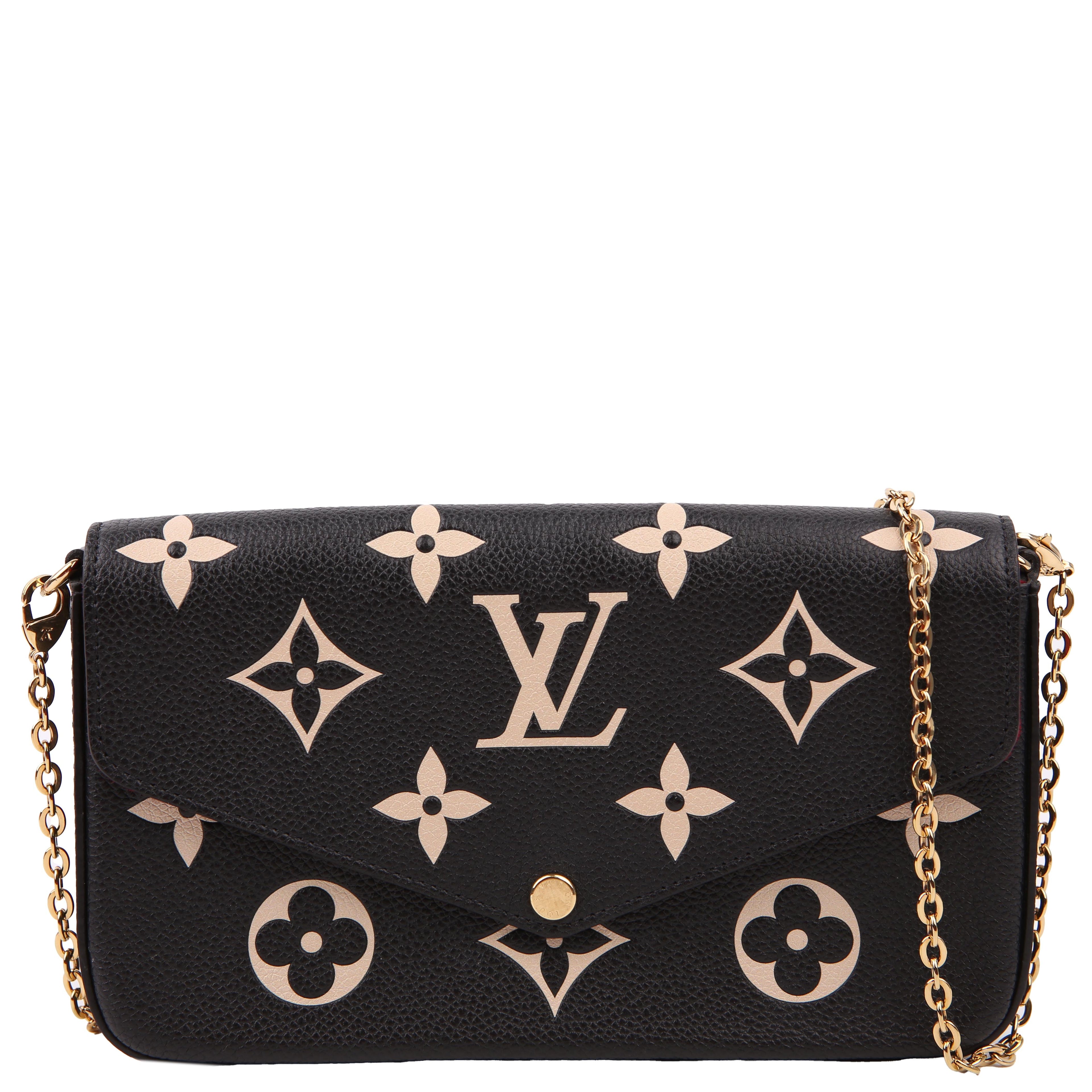 Pochette Felicie Bicolor Empreinte Black