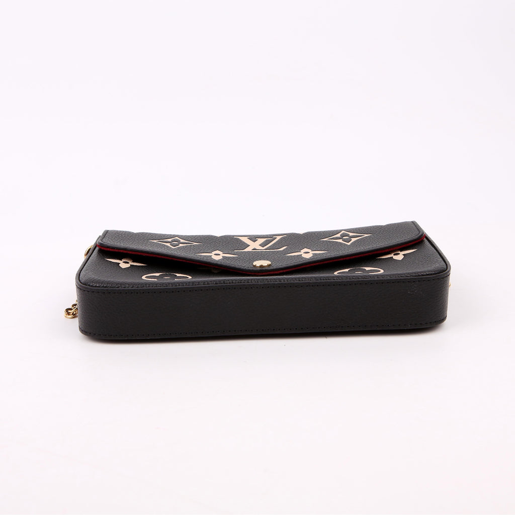 Pochette Felicie Bicolor Empreinte Black