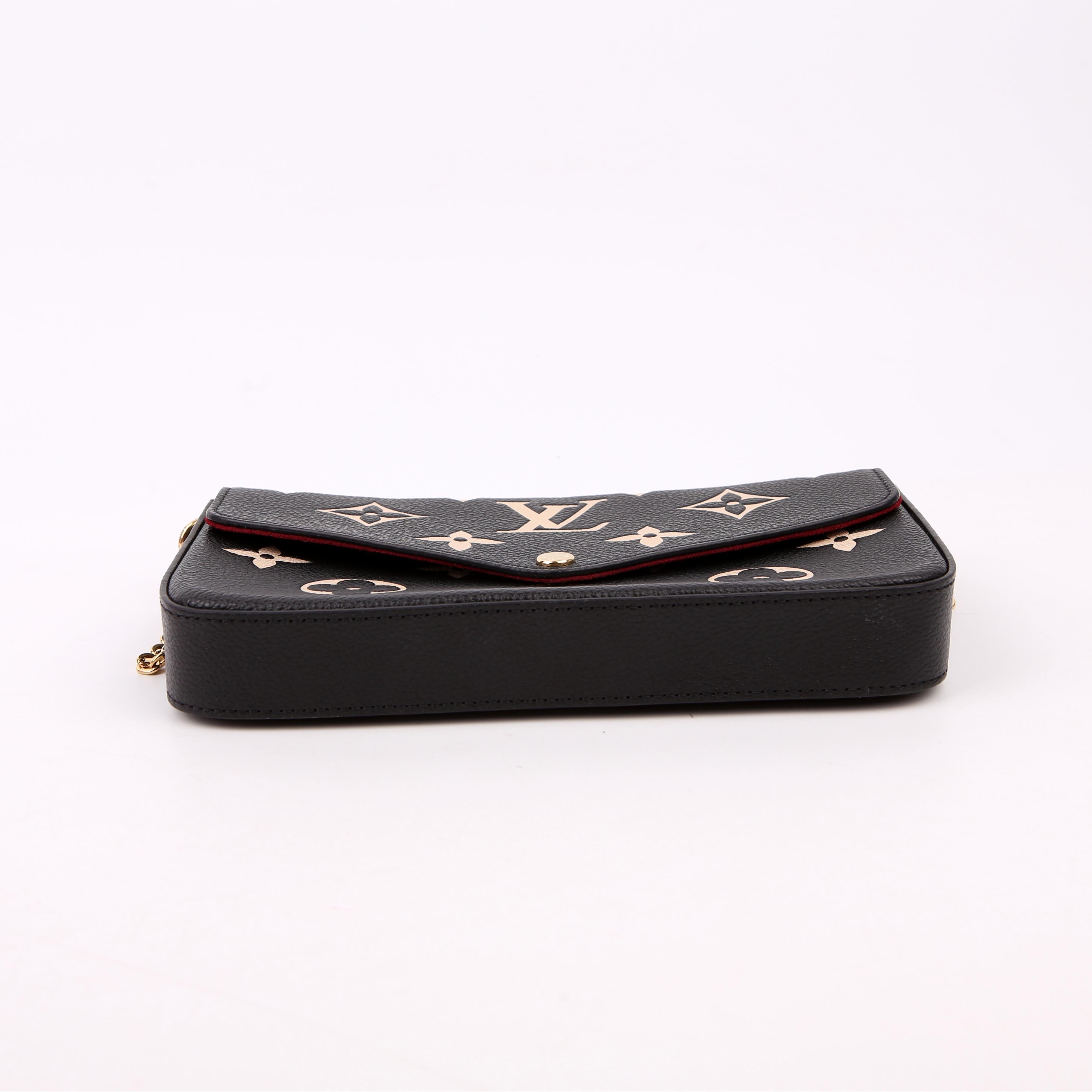 Pochette Felicie Bicolor Empreinte Black