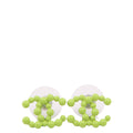 CC Resin Bead Earrings Green