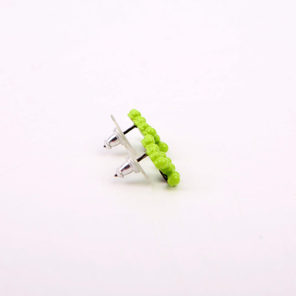 CC Resin Bead Earrings Green