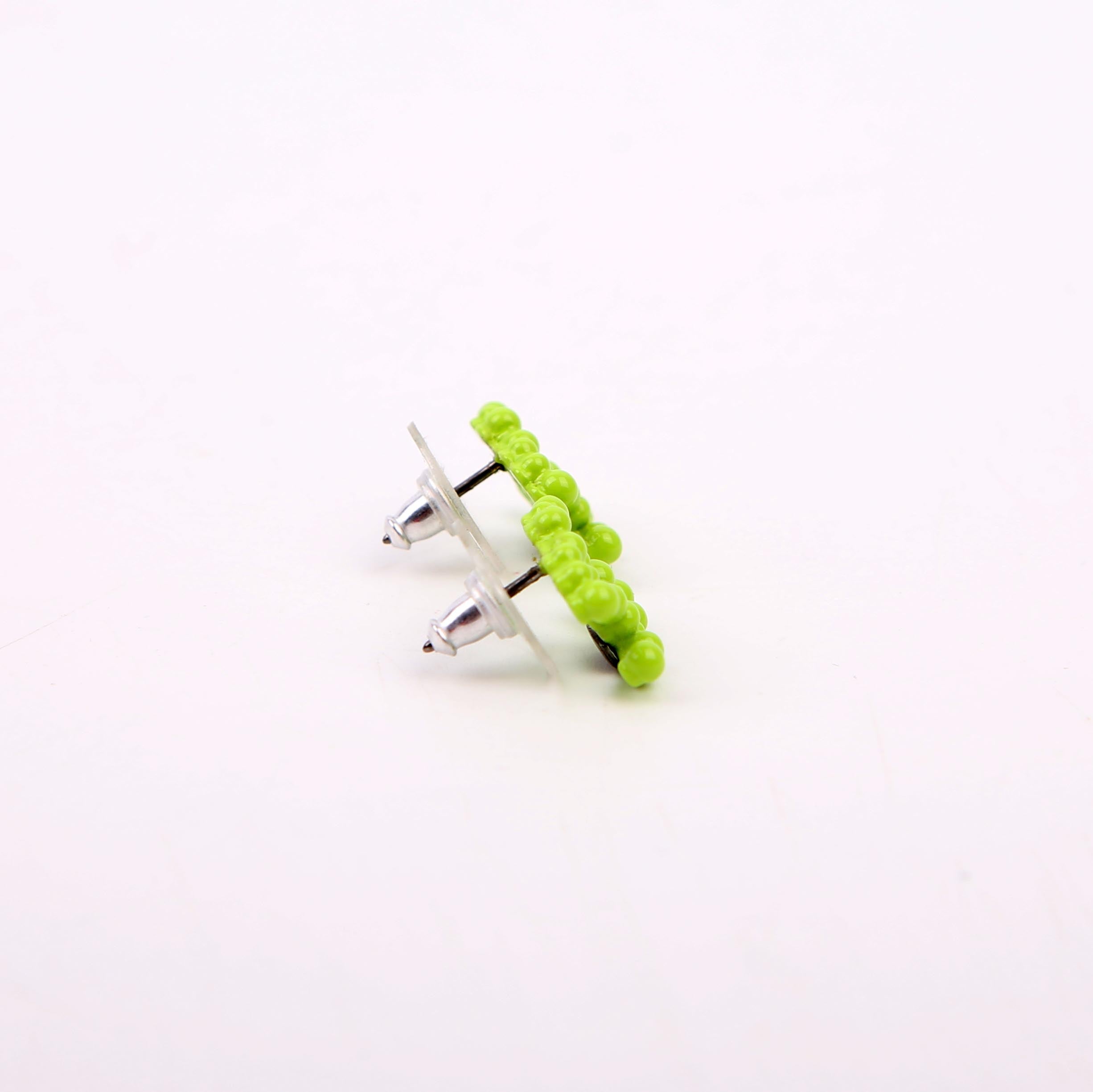 CC Resin Bead Earrings Green