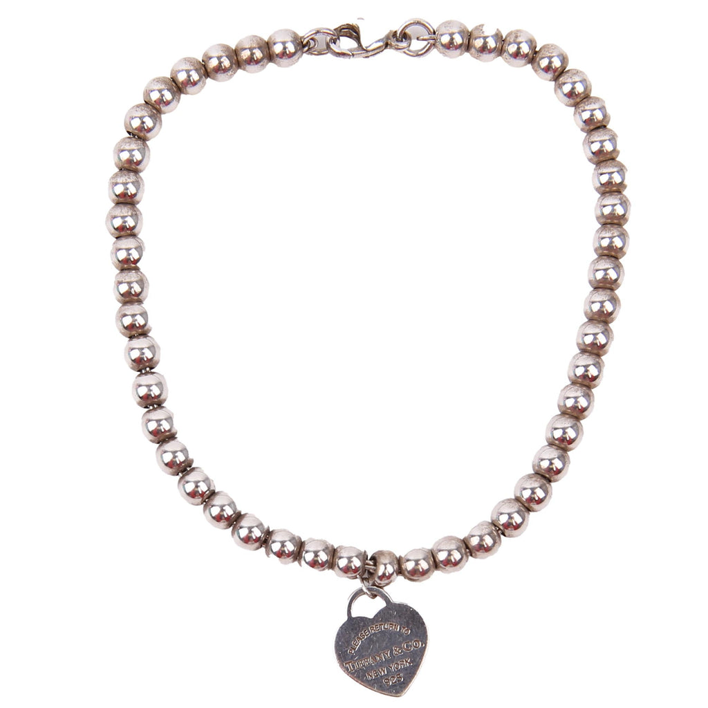 Please Return to Mini Heart Bead Bracelet Chain 925