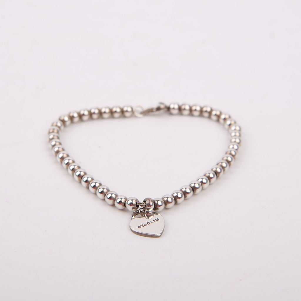 Please Return to Mini Heart Bead Bracelet Chain 925