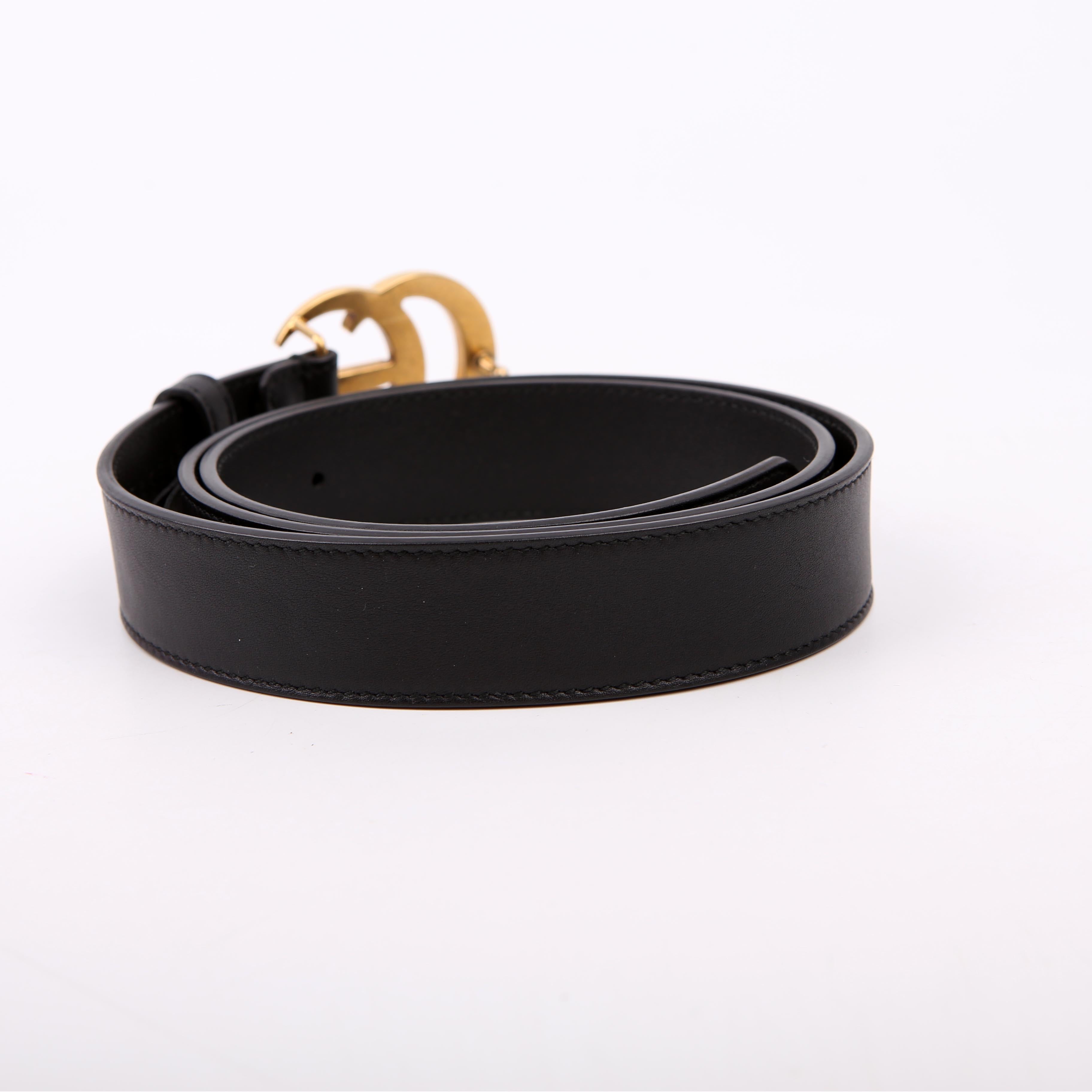 414516 GG Marmont Belt Size 85/34 Black