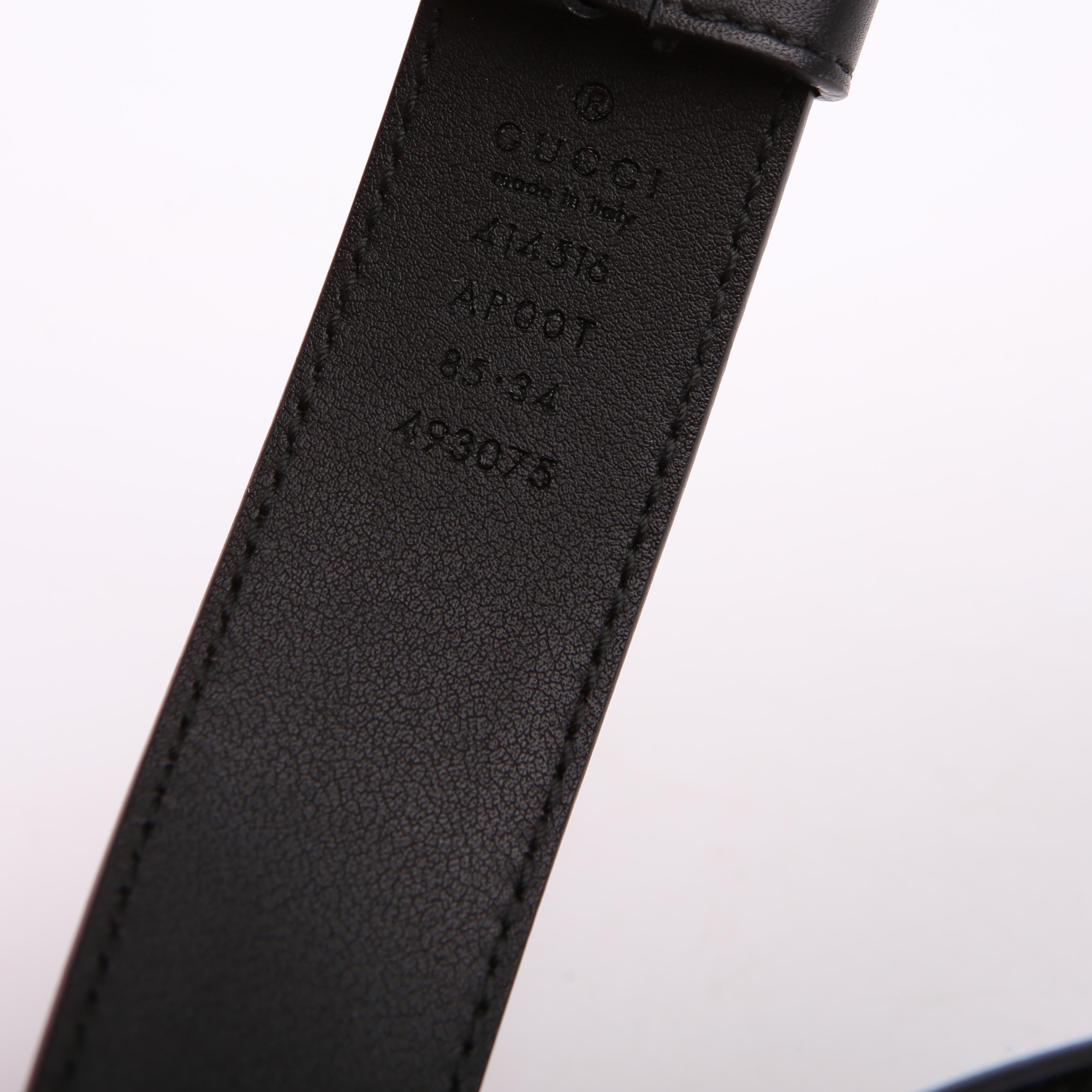 414516 GG Marmont Belt Size 85/34 Black