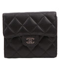 Classic Compact Flap Wallet Lambskin 26M Black
